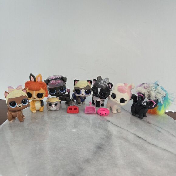 LOL Surprise Pets Lot of 7 Dolls Figures Accessories MGA Big Eye Animal Collecti - Picture 2 of 13